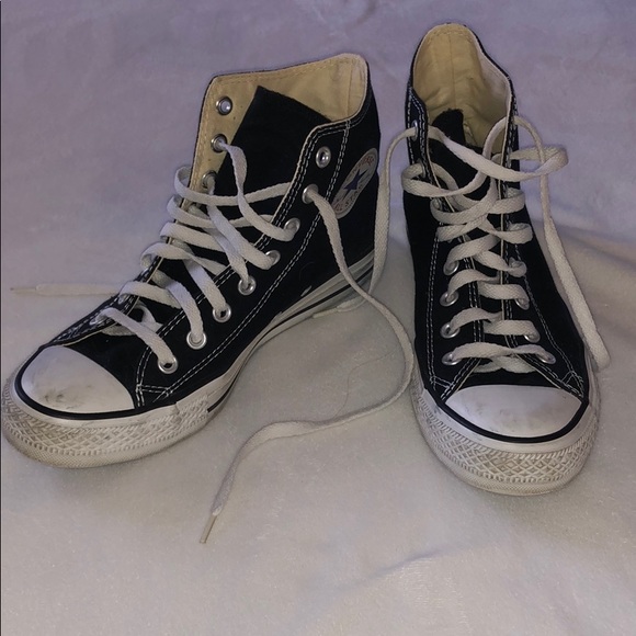 black converse high tops womens size 7